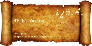 Öhl Anita névjegykártya